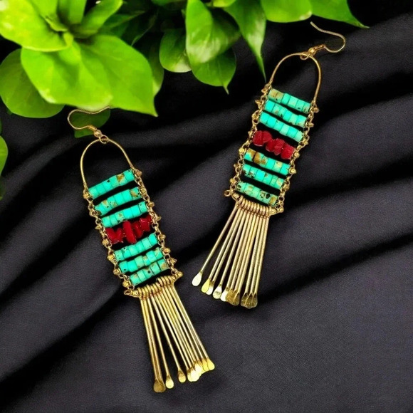 NKULTD Jewelry - 🆕️ Indian Artisanal Exclusive Beaded Ladder Boho Chic Summer Style Earrings